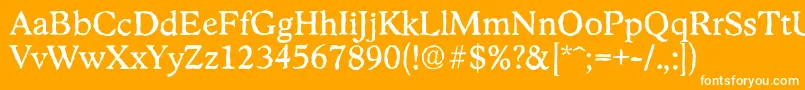 StratfordantiqueRegular Font – White Fonts on Orange Background