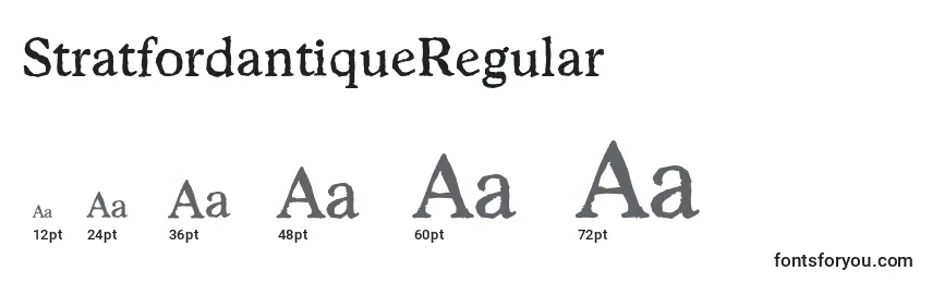 Размеры шрифта StratfordantiqueRegular
