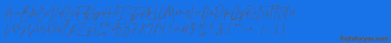 Шрифт Cattclay – коричневые шрифты на синем фоне