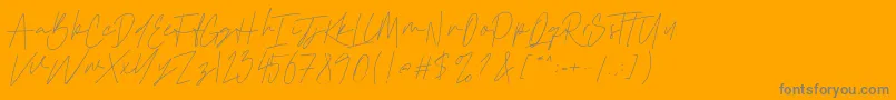 Шрифт Cattclay – серые шрифты на оранжевом фоне