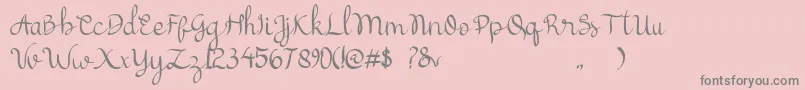cattelyna Font – Gray Fonts on Pink Background