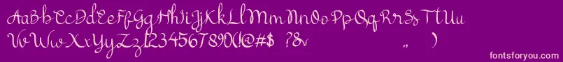 cattelyna Font – Pink Fonts on Purple Background
