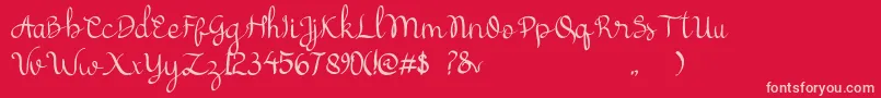 cattelyna Font – Pink Fonts on Red Background
