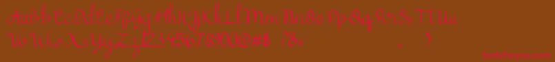 cattelyna Font – Red Fonts on Brown Background