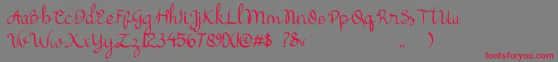 cattelyna Font – Red Fonts on Gray Background