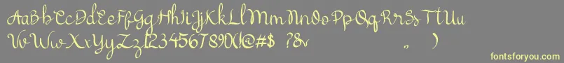 cattelyna Font – Yellow Fonts on Gray Background