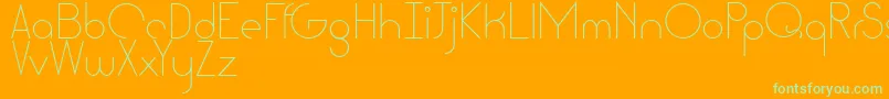 Cattia Font – Green Fonts on Orange Background