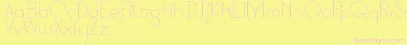 Cattia Font – Pink Fonts on Yellow Background