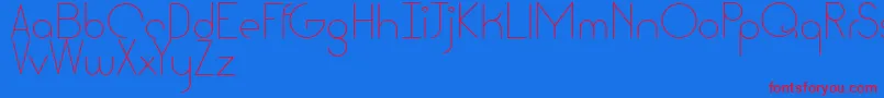 Cattia Font – Red Fonts on Blue Background