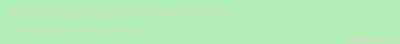 Cattomscute Font – Pink Fonts on Green Background