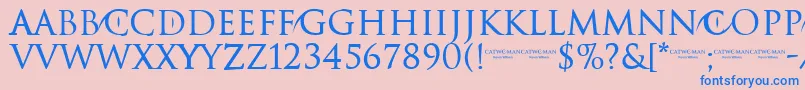More about CATWOMAN Font CATWOMAN Font – Blue Fonts on Pink Background