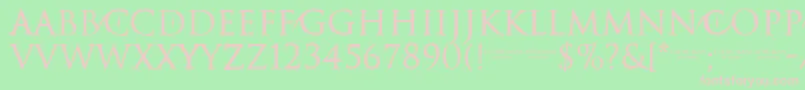 CATWOMAN Font – Pink Fonts on Green Background