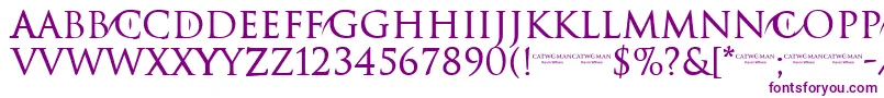 CATWOMAN Font – Purple Fonts on White Background