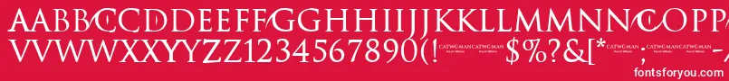 CATWOMAN Font – White Fonts on Red Background