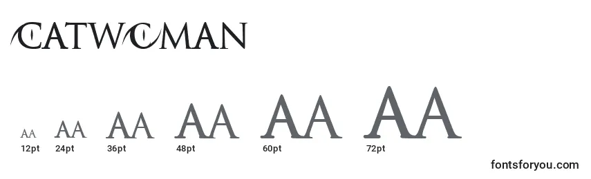 Размеры шрифта CATWOMAN (122996)