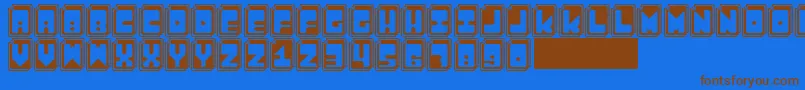 caty Font – Brown Fonts on Blue Background