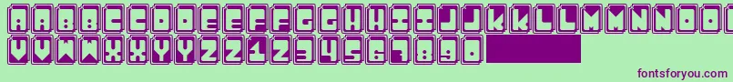 caty Font – Purple Fonts on Green Background