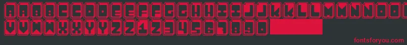 caty Font – Red Fonts on Black Background