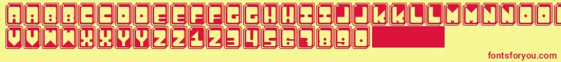 caty Font – Red Fonts on Yellow Background