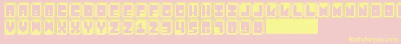 caty Font – Yellow Fonts on Pink Background