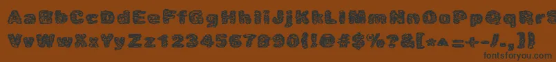Caustic Font – Black Fonts on Brown Background