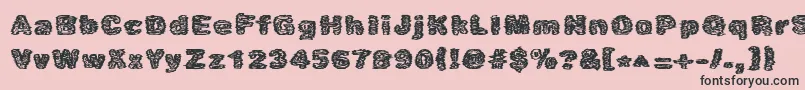 Caustic Font – Black Fonts on Pink Background