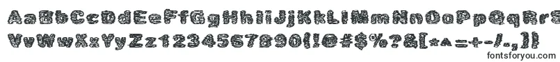 Шрифт Caustic – разрушенные шрифты