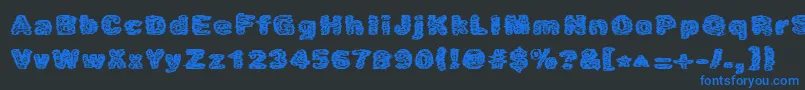 Caustic Font – Blue Fonts on Black Background