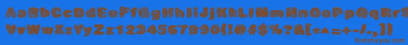 Caustic Font – Brown Fonts on Blue Background