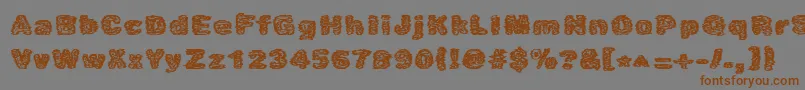 Caustic Font – Brown Fonts on Gray Background