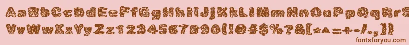 Caustic Font – Brown Fonts on Pink Background