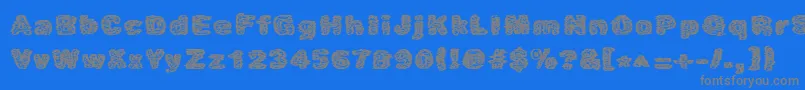 Caustic Font – Gray Fonts on Blue Background