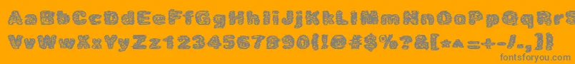 Caustic Font – Gray Fonts on Orange Background