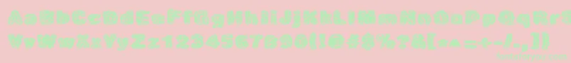 Caustic Font – Green Fonts on Pink Background