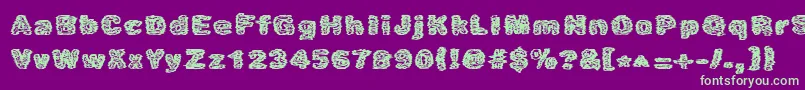 Caustic Font – Green Fonts on Purple Background