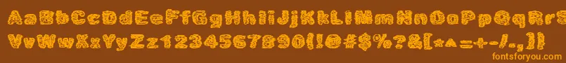 Caustic Font – Orange Fonts on Brown Background