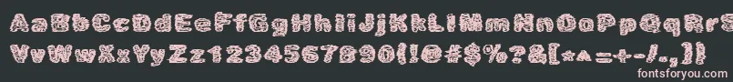 Caustic Font – Pink Fonts on Black Background