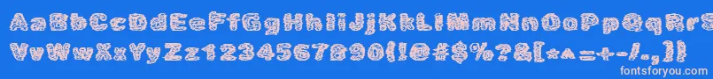 Caustic Font – Pink Fonts on Blue Background