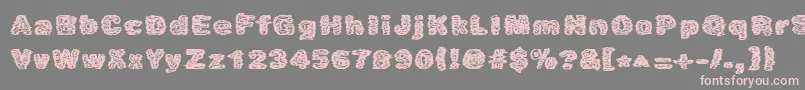 Caustic Font – Pink Fonts on Gray Background