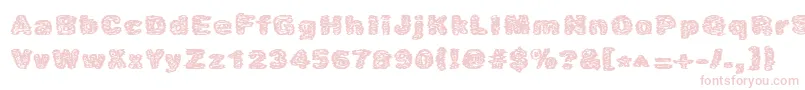 Caustic Font – Pink Fonts on White Background