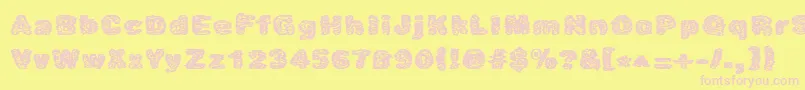 fuente Caustic – Fuentes Rosadas Sobre Fondo Amarillo