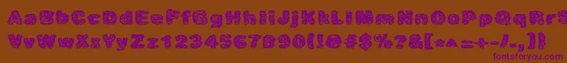 Caustic Font – Purple Fonts on Brown Background