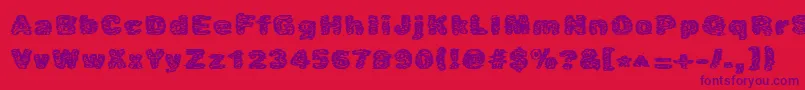Caustic Font – Purple Fonts on Red Background