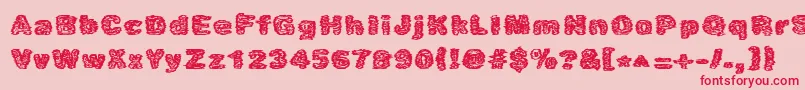 Caustic Font – Red Fonts on Pink Background
