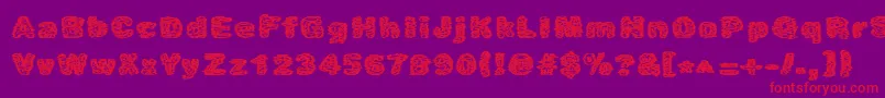 Caustic Font – Red Fonts on Purple Background