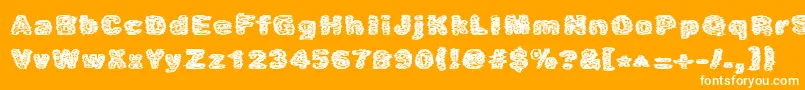 Caustic Font – White Fonts on Orange Background