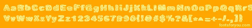 More about Caustic Font Caustic Font – Yellow Fonts on Orange Background