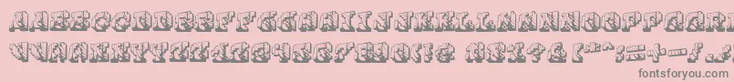 Cauterise Font – Gray Fonts on Pink Background