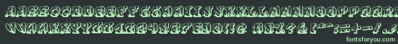 Cauterise Font – Green Fonts on Black Background