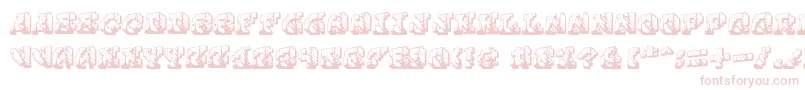 Cauterise Font – Pink Fonts on White Background